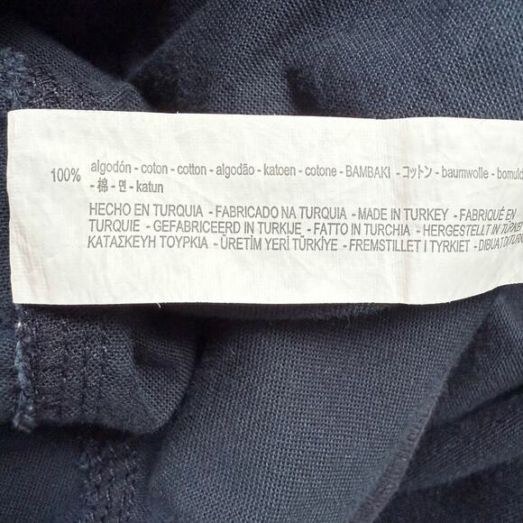 Zara Man Navy Bomber Jacket Red and White Striped Trim 100% Cotton, Size XL - Picture 11 of 11